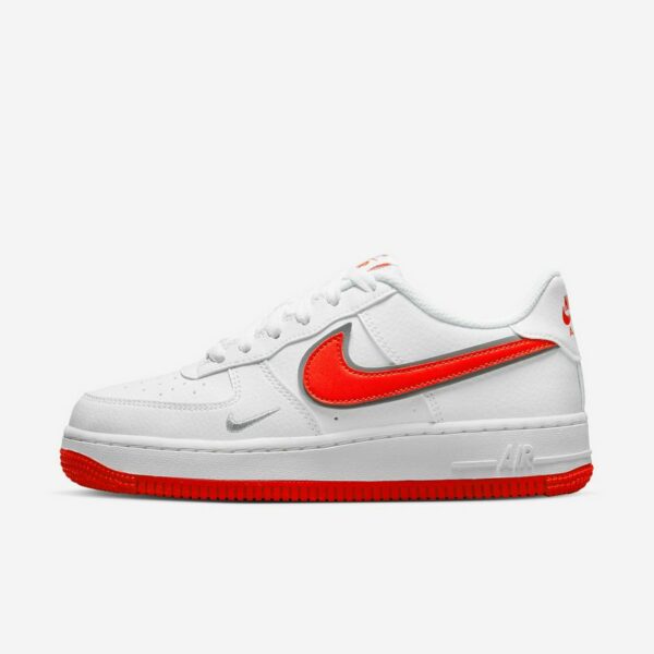 Nike Air Force 1 Low "White Habanero Red Mini Swoosh"