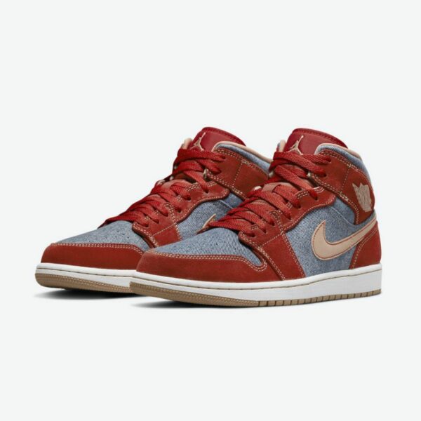 Air Jordan 1 Mid 'Denim Red' - Зображення 3