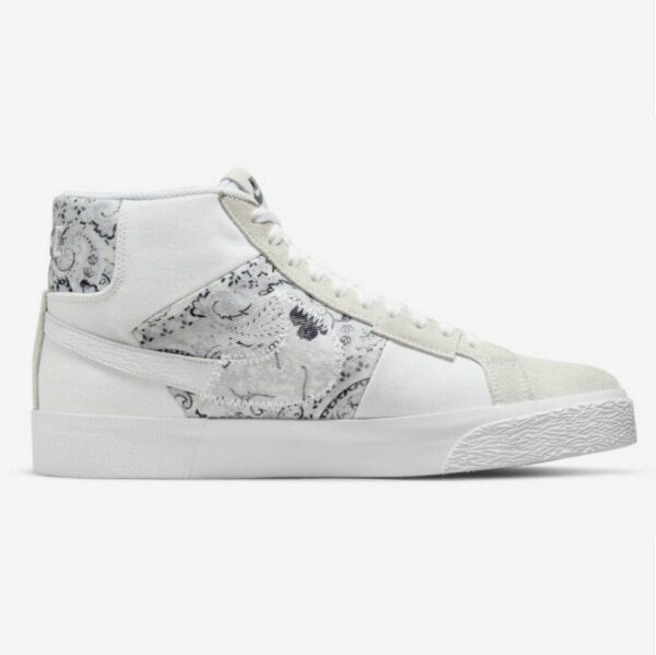 Nike SB Zooom Blazer Mid Edge Floral White Grey - Зображення 8