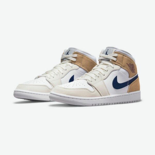 Air Jordan 1 Mid 'White Khaki Blue Void' - Зображення 3