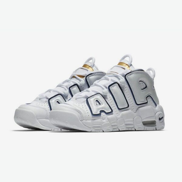 Nike Air More Uptempo White Midnight Navy - Зображення 4
