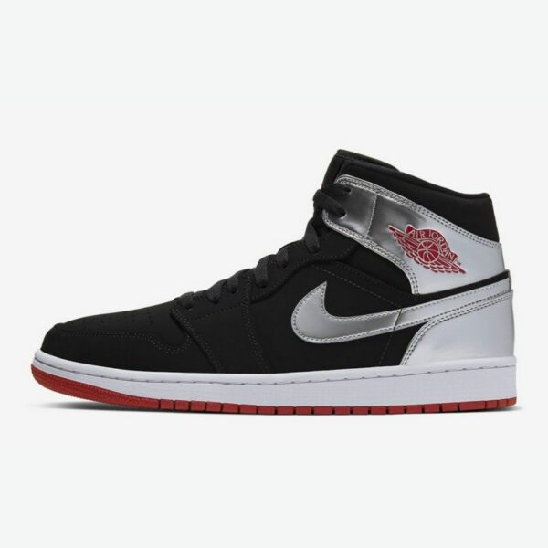 Air Jordan 1 Mid 'Black Metallic Silver'