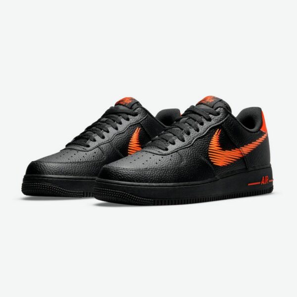 Nike Air Force 1 Low Zig Zag Black Orange - Зображення 3