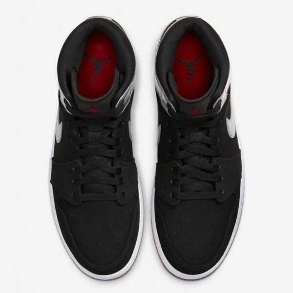 Air Jordan 1 Mid 'Black Metallic Silver' - Зображення 4
