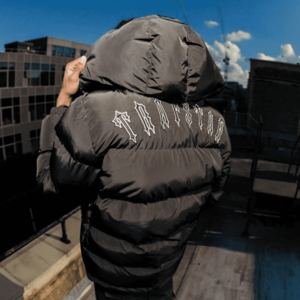 TRAPSTAR IRONGATE DETACHABLE HOODED PUFFER JACKET - BLACK