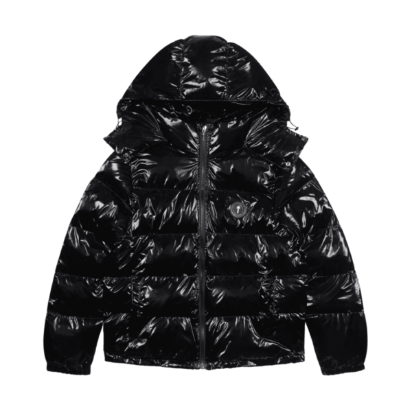 TRAPSTAR IRONGATE DETATCHABLE HOODED PUFFER JACKET - SHINY BLACK - Зображення 4