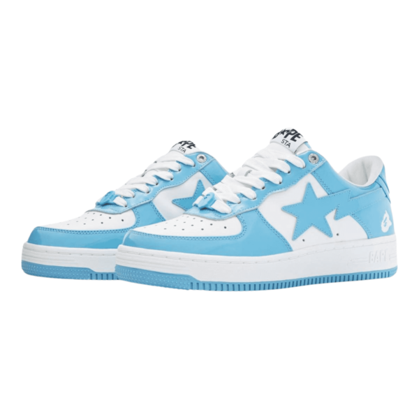 A Bathing Ape Bape Sta Patent Leather Light Blue