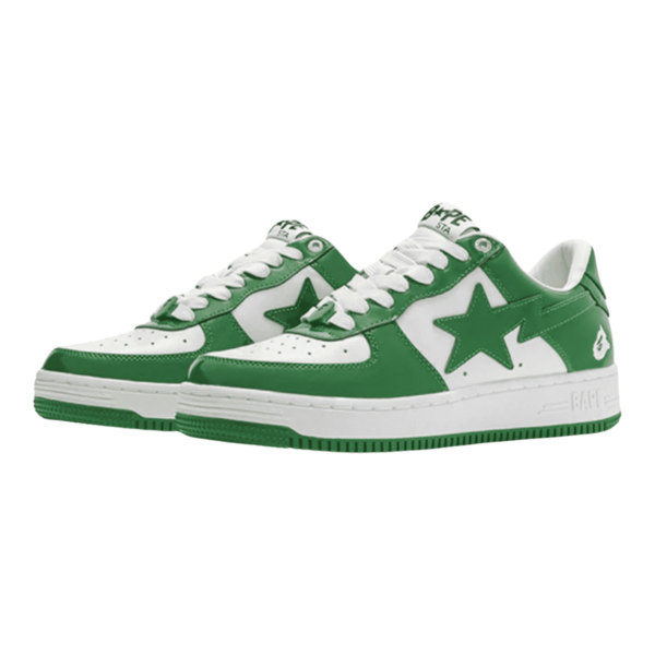 A Bathing Ape Bape Sta Patent Leather  Green