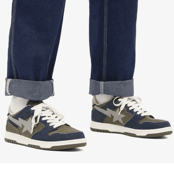 Bape Sk8 Sta Low Navy Green - Зображення 2
