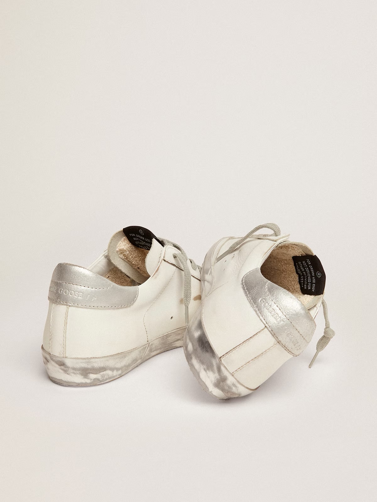 Golden Goose Super-Star with silver sparkle foxing and metal stud lettering - Зображення 4