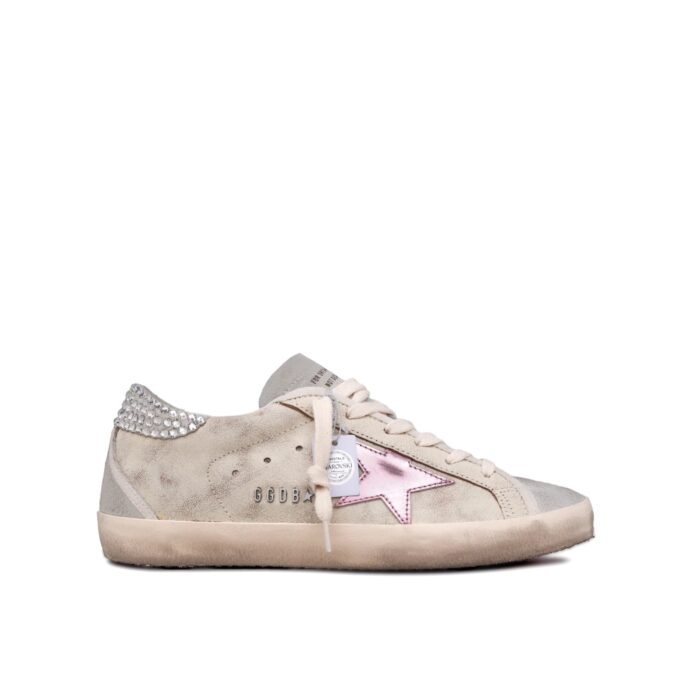 Golden Goose Super-Star Swarovski Beige Sneakers