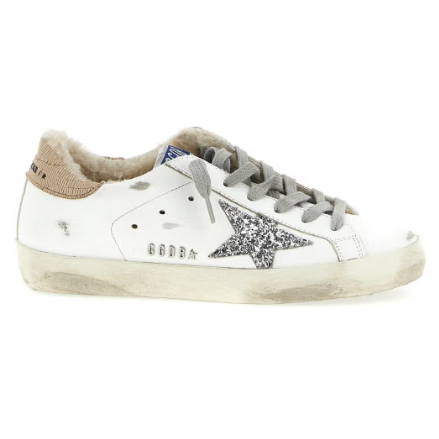 Golden Goose Superstar Multicolor Leather Sneakers – Shearling-Lined, Glitter Star