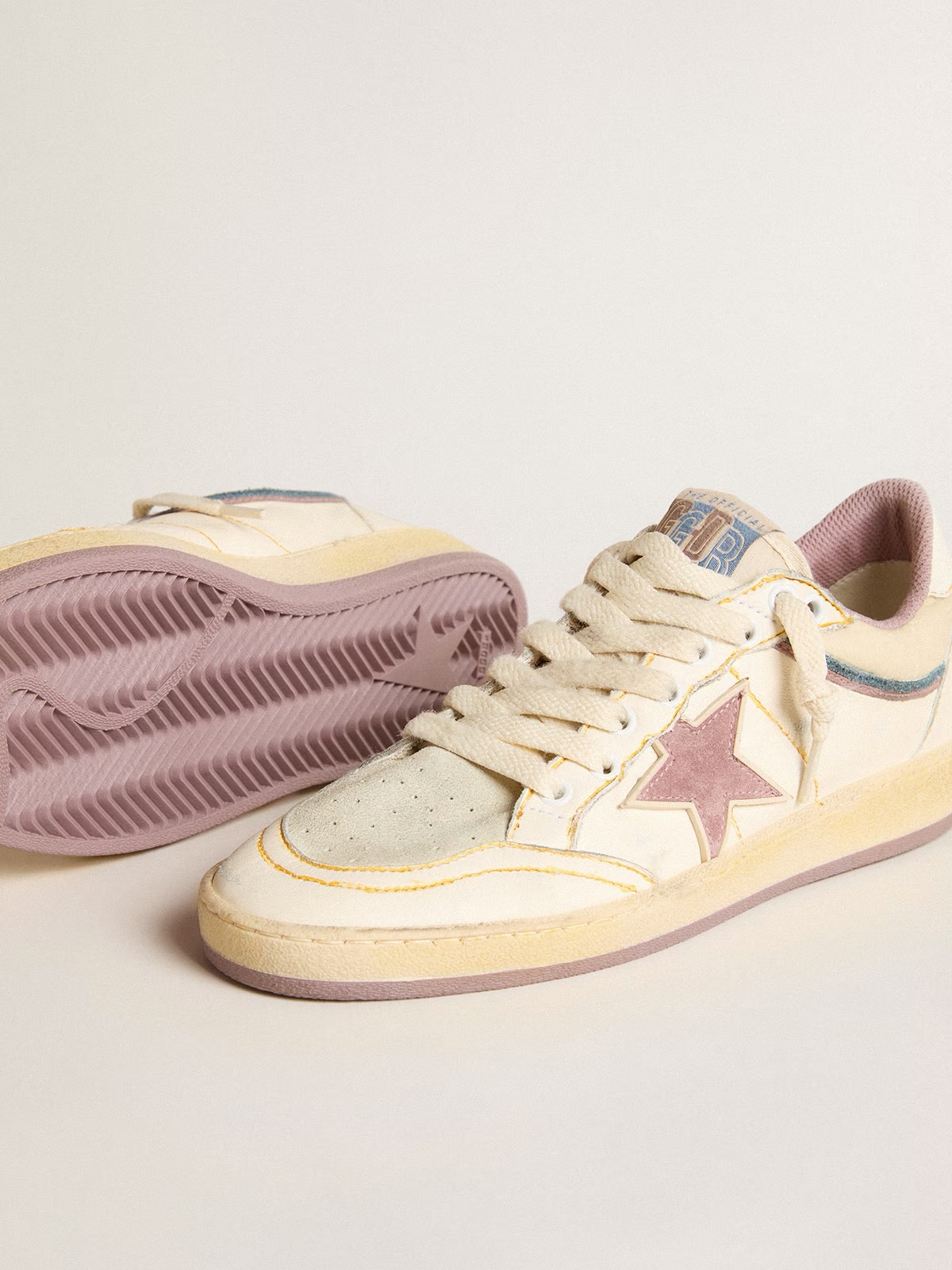 Golden Goose Ball Star women’s sneakers in nappa leather with mauve TPU star and leather heel tab - Зображення 2