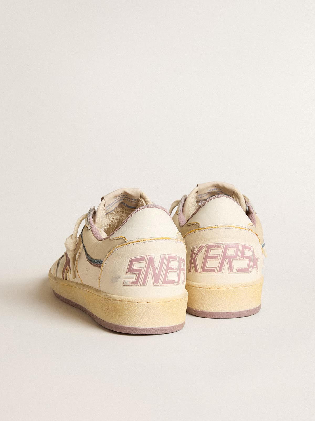 Golden Goose Ball Star women’s sneakers in nappa leather with mauve TPU star and leather heel tab - Зображення 4