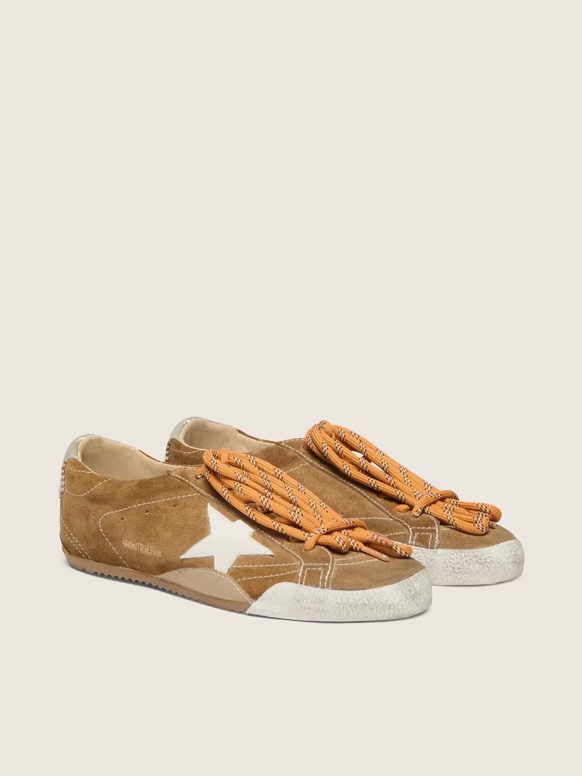 Golden Goose True-Star women’s sneakers in tobacco suede with white star and platinum heel tab - Зображення 4