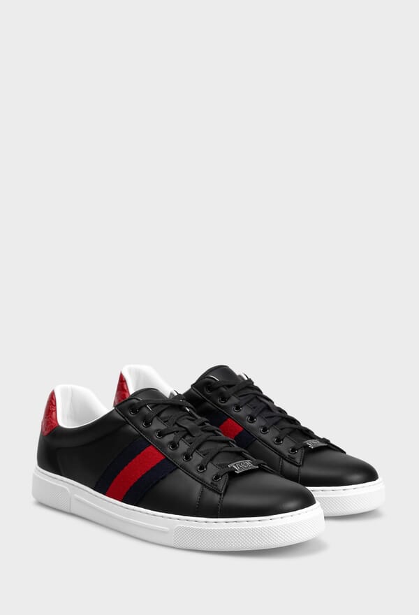 ШКІРЯНІ КЕДИ ACE GUCCI 757892 124/0A2 - Зображення 2