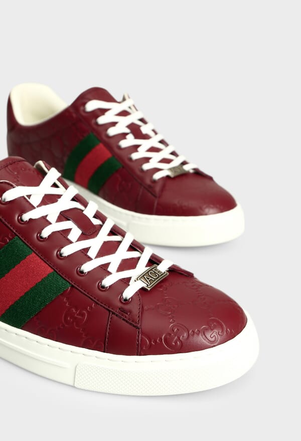 ШКІРЯНІ КЕДИ ACE GUCCI 757892 224/0C5 - Зображення 3