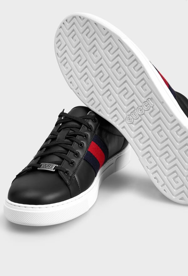 ШКІРЯНІ КЕДИ ACE GUCCI 757892 124/0A2 - Зображення 3