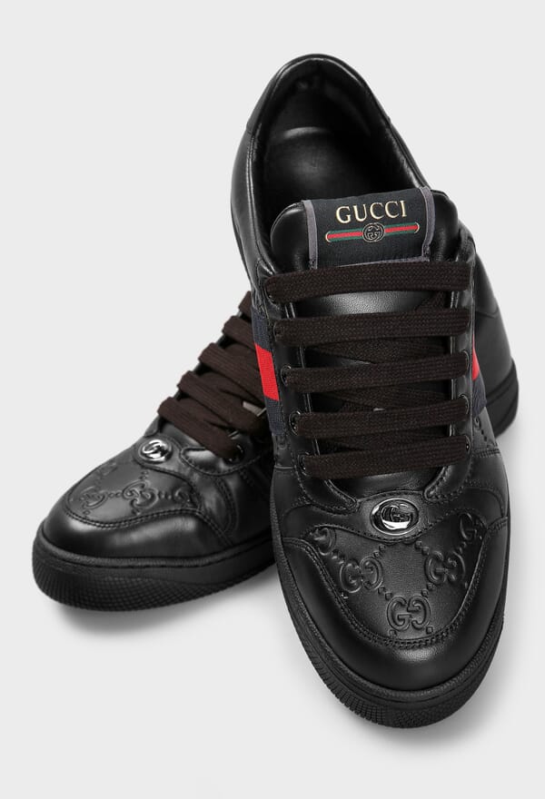 ШКІРЯНІ КРОСІВКИ SCREENER GUCCI 798785 225/0C2 - Зображення 3