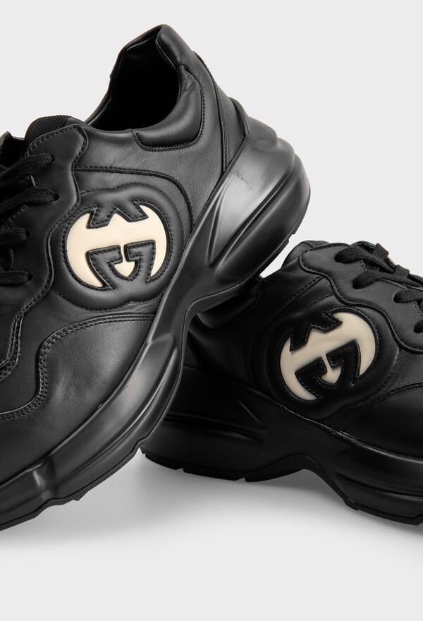 ШКІРЯНІ КРОСІВКИ RHYTON GUCCI 757857 223/0A2 - Зображення 3