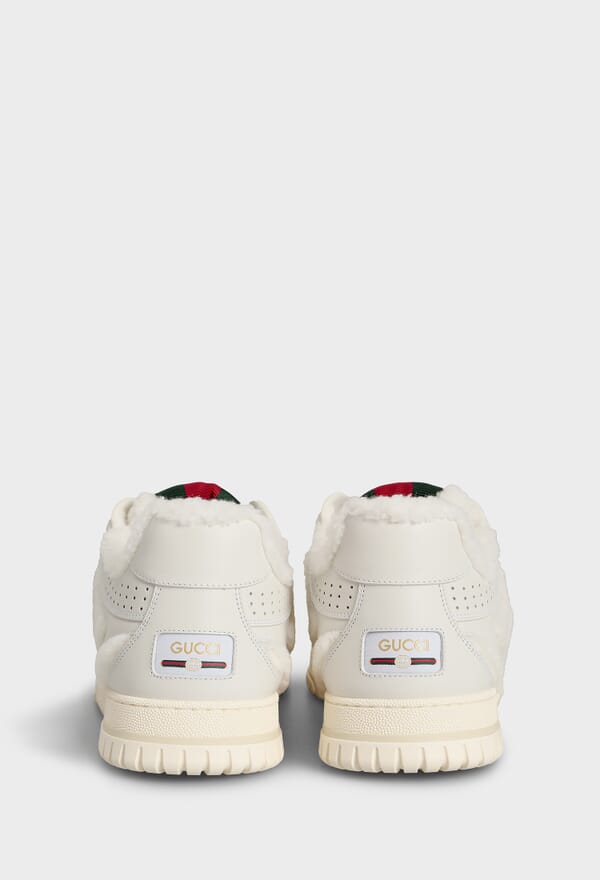 ШКІРЯНІ КРОСІВКИ З ХУТРОМ RE-WEB GUCCI 800179 224/1I1M - Зображення 4