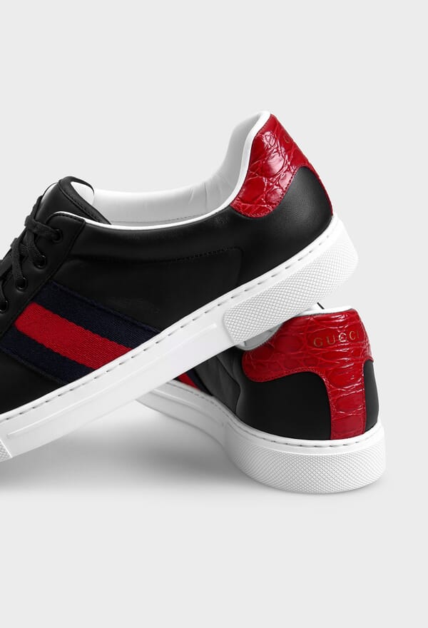 ШКІРЯНІ КЕДИ ACE GUCCI 757892 124/0A2 - Зображення 4