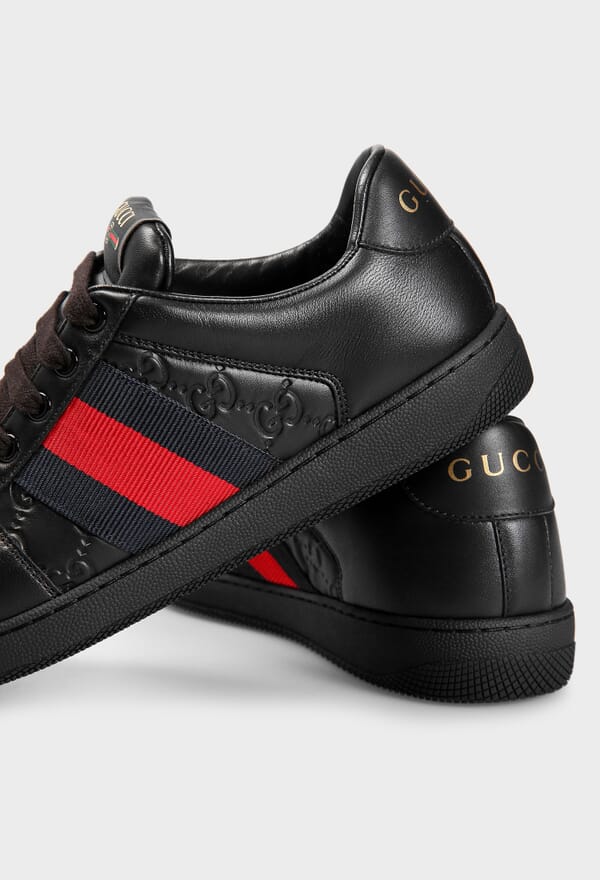 ШКІРЯНІ КРОСІВКИ SCREENER GUCCI 798785 225/0C2 - Зображення 4