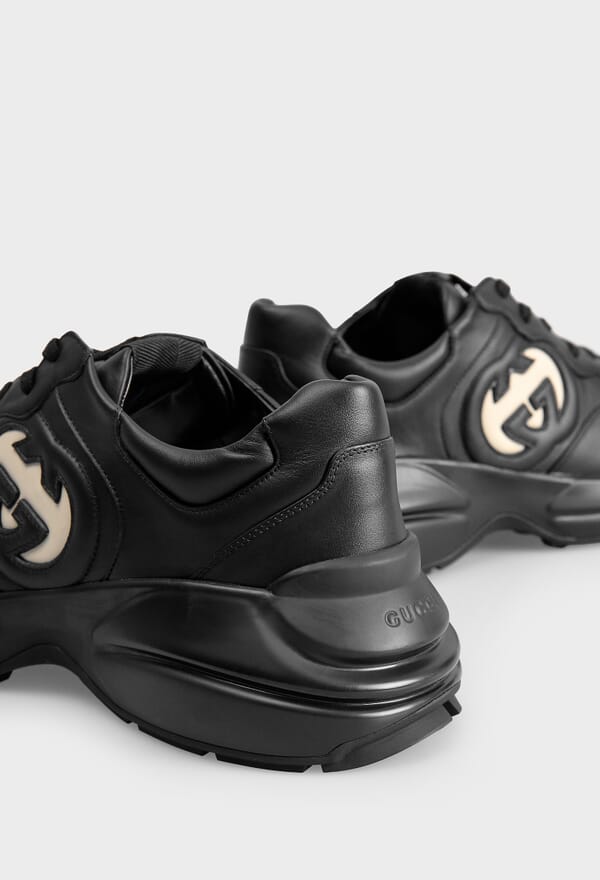 ШКІРЯНІ КРОСІВКИ RHYTON GUCCI 757857 223/0A2 - Зображення 4