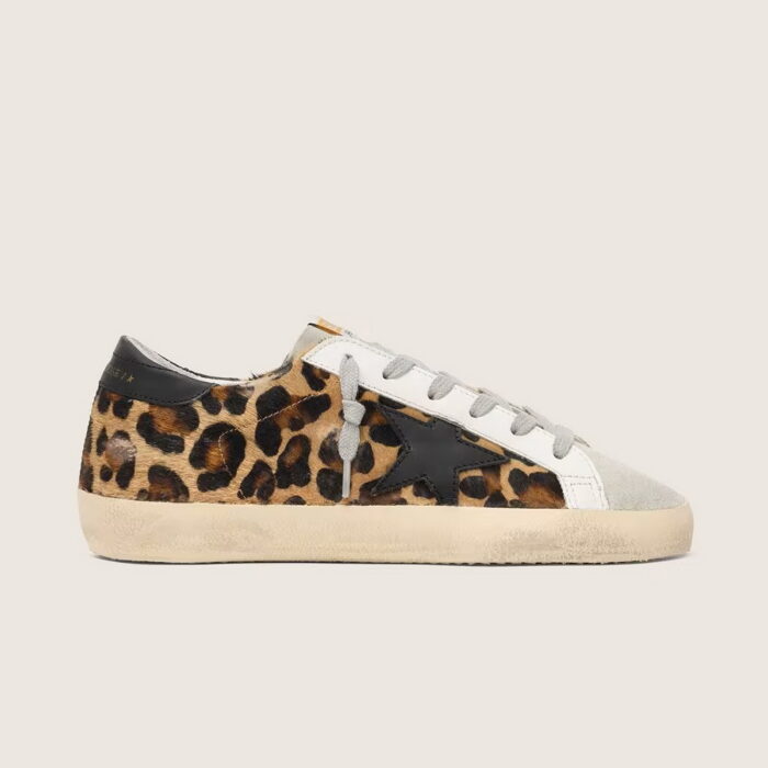 Women's Super-Star in leopard print leather
