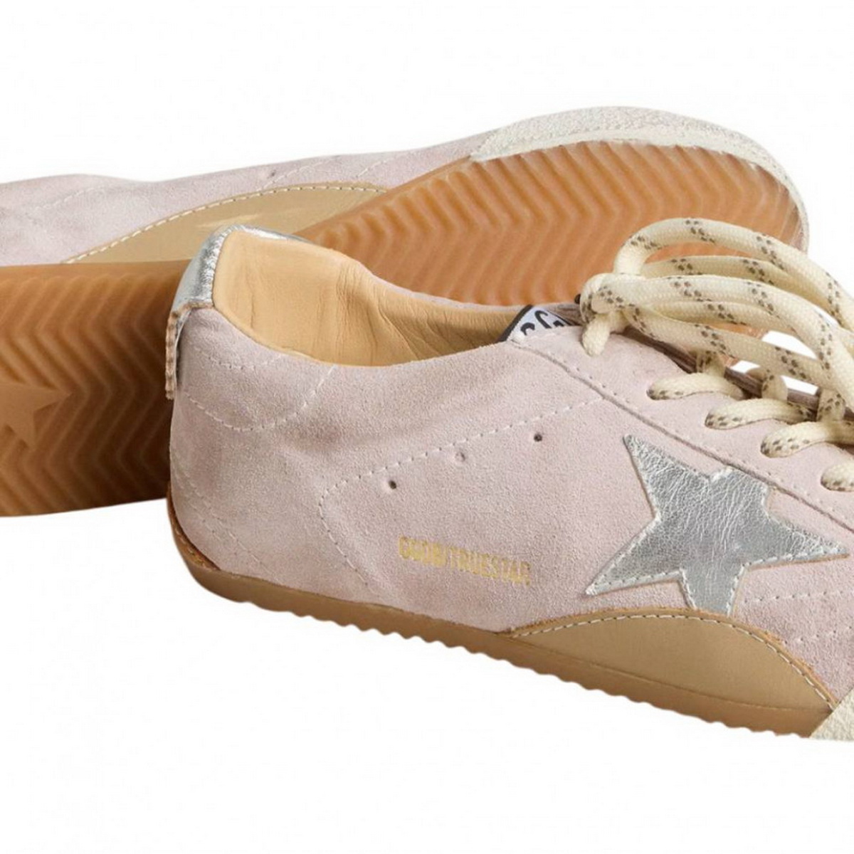 Women's True-Star in pastel pink suede with silver star and heel tab - Зображення 4