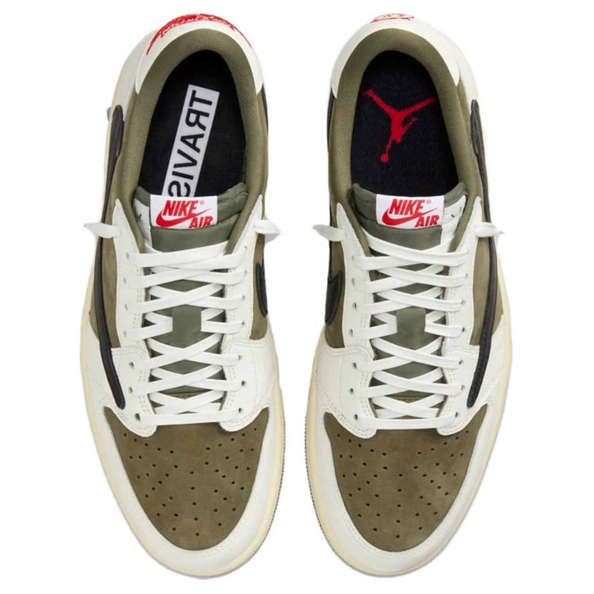 Jordan 1 Low x Travis Scott Reverse Olive - Зображення 4