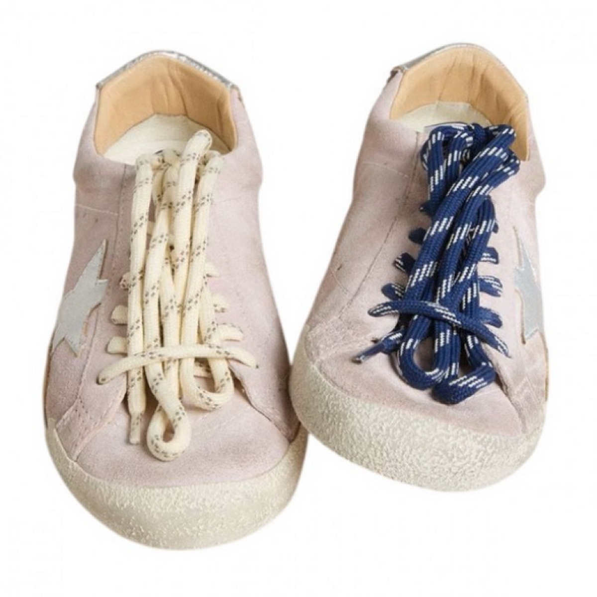 Women's True-Star in pastel pink suede with silver star and heel tab - Зображення 2